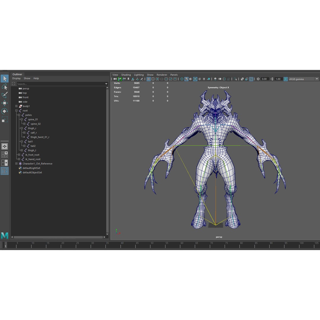 Archdemon 3D Model – Low Poly Fantasy Character with Animations