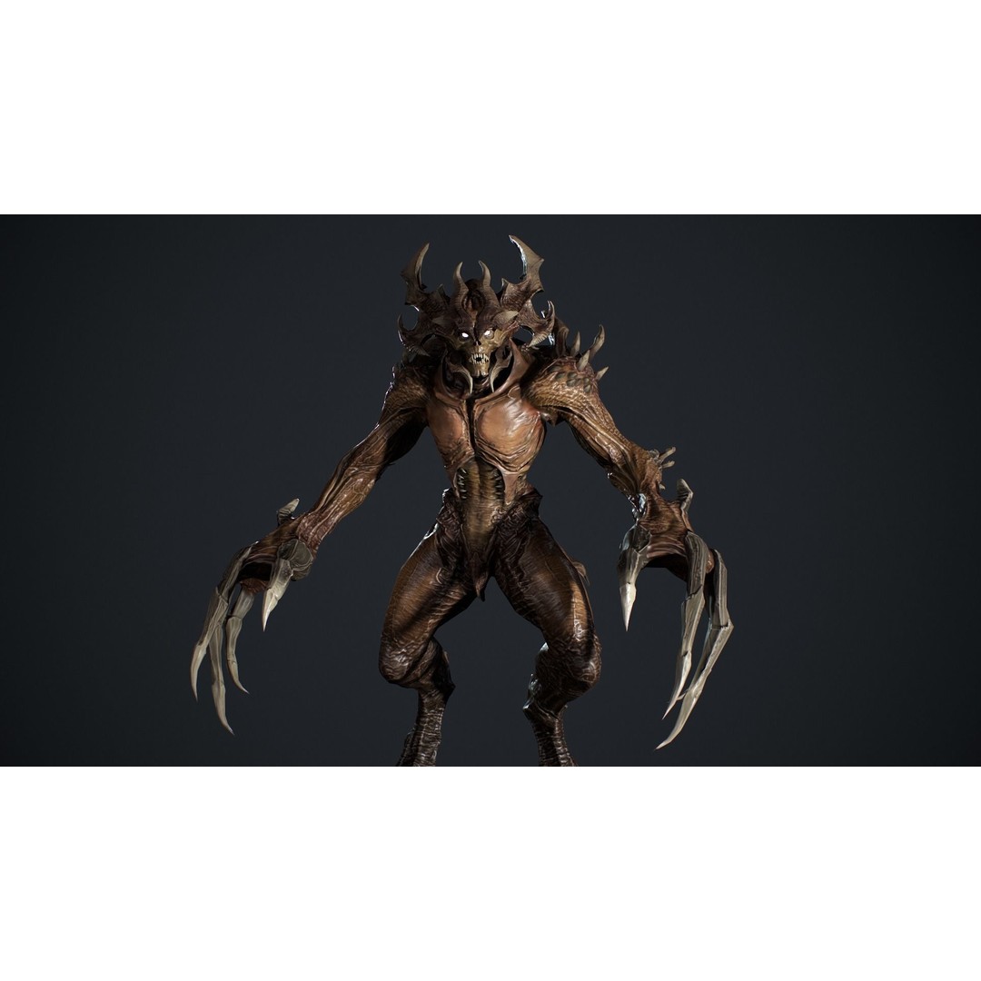 Archdemon 3D Model – Low Poly Fantasy Character with Animations - View 12