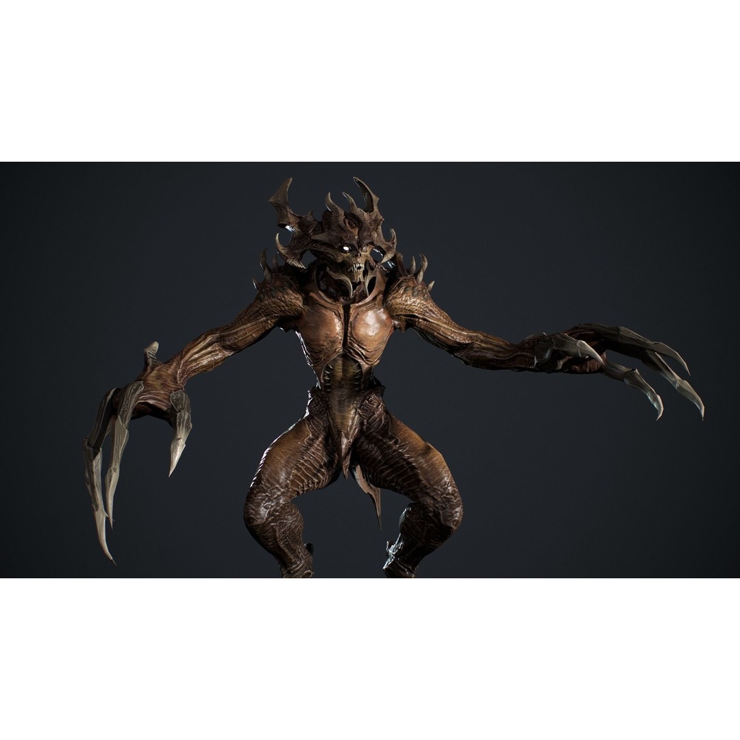 Archdemon 3D Model – Low Poly Fantasy Character with Animations - View 15