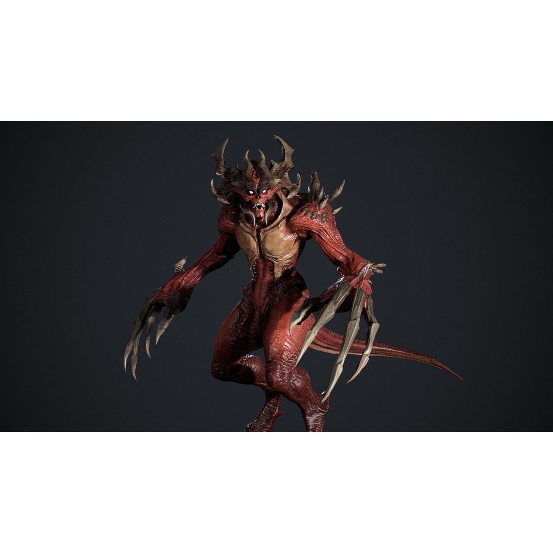 Archdemon 3D Model – Low Poly Fantasy Character with Animations - View 16