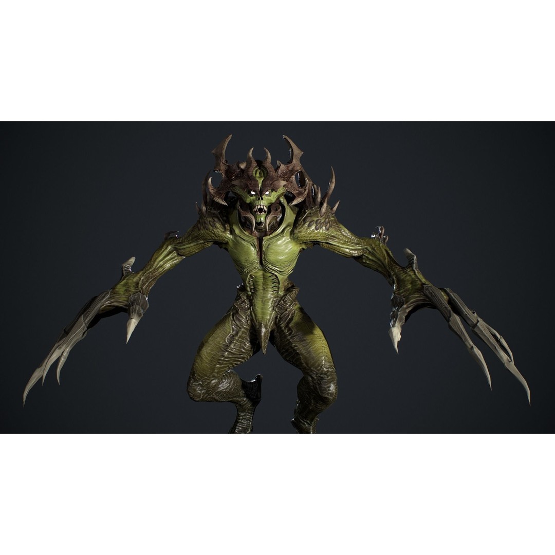 Archdemon 3D Model – Low Poly Fantasy Character with Animations - View 18