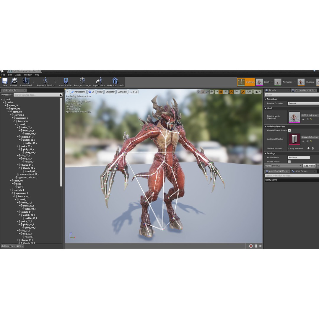 Archdemon 3D Model – Low Poly Fantasy Character with Animations - View 22
