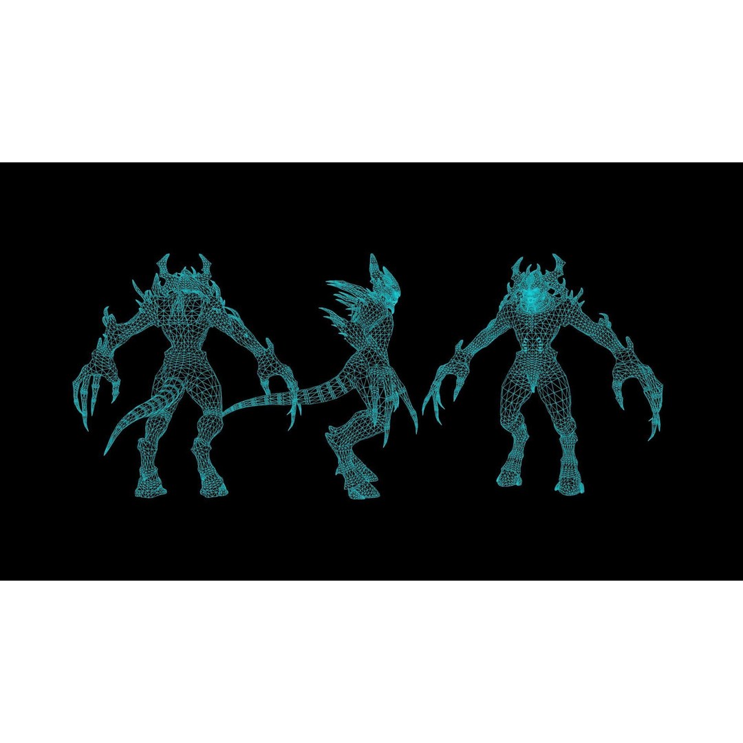 Archdemon 3D Model – Low Poly Fantasy Character with Animations - View 7