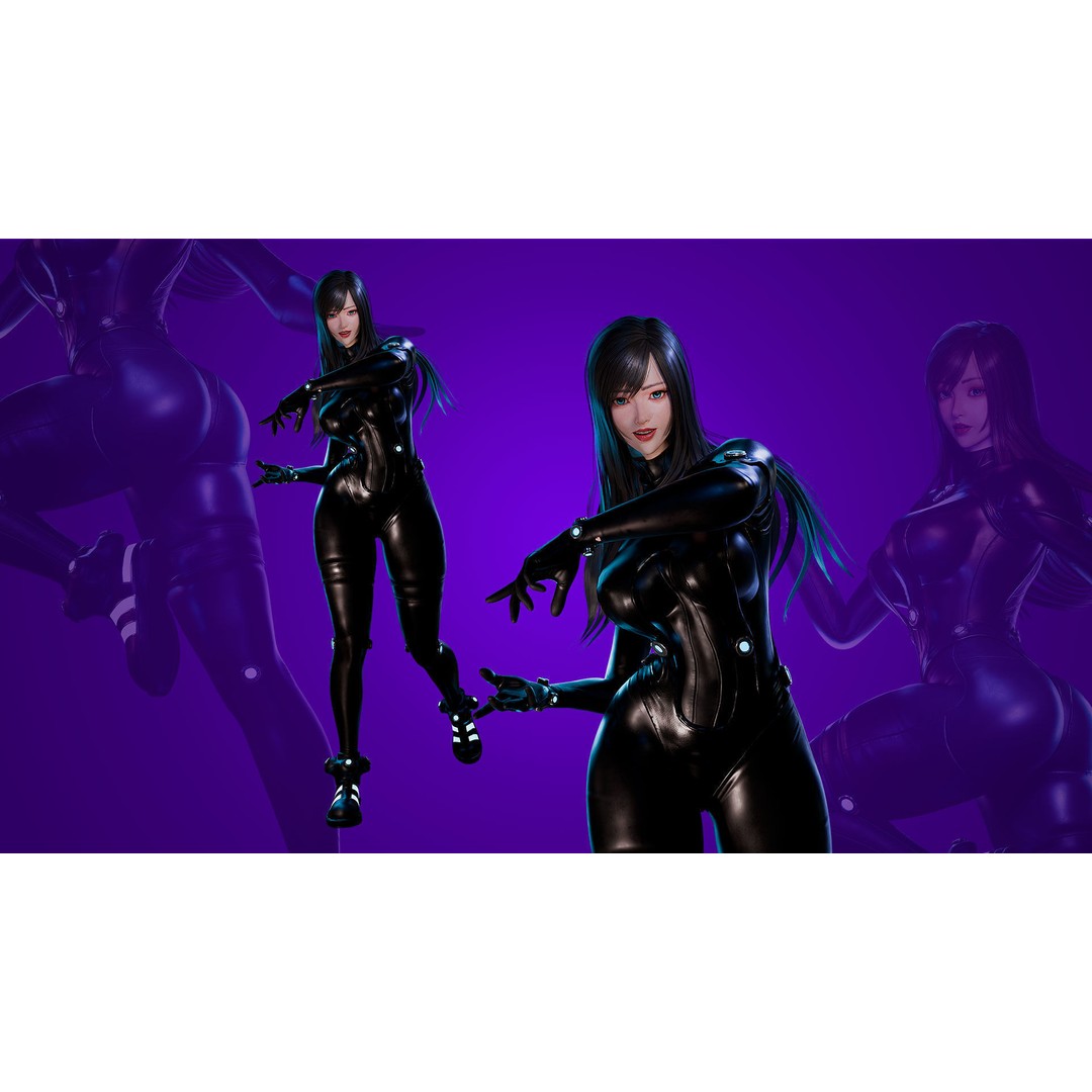 Reika Shimohira 3D Model – Game Ready Low-Poly Character for Blender - View 17