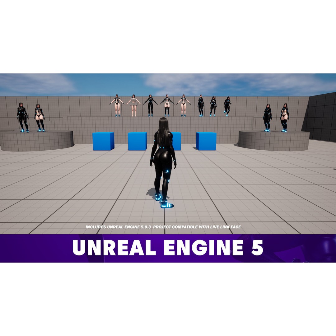 Reika Shimohira 3D Model – Game Ready Low-Poly Character for Blender - View 7