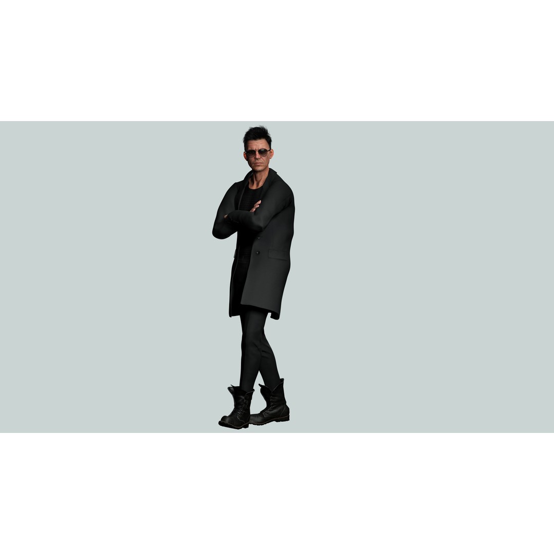 Realistic Secret Agent Man 3D Model – Low-Poly Rigged Character, FBX - View 14