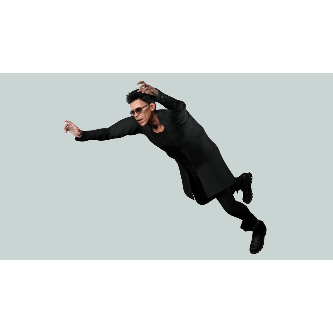 Realistic Secret Agent Man 3D Model – Low-Poly Rigged Character, FBX - View 16