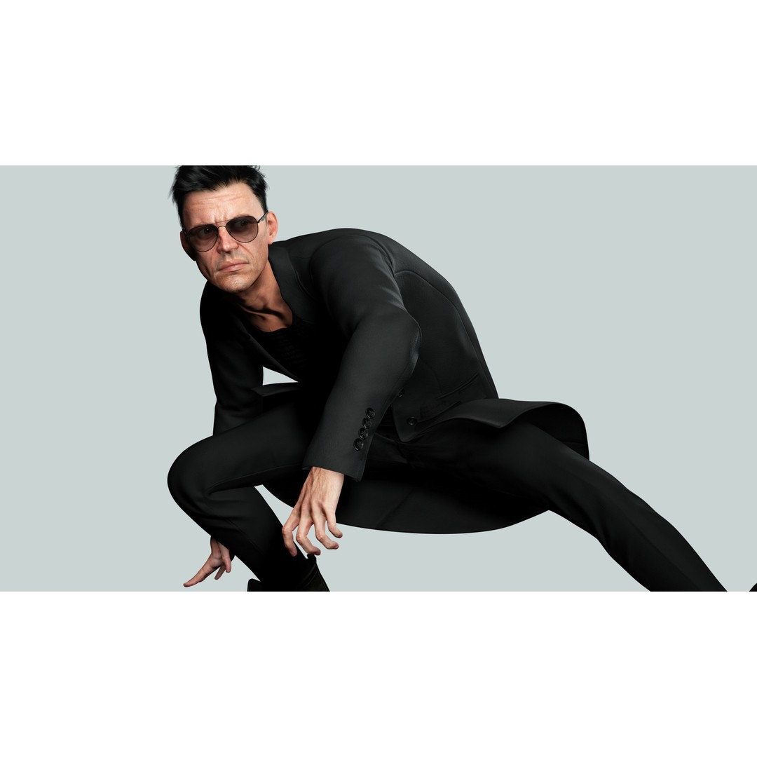 Realistic Secret Agent Man 3D Model – Low-Poly Rigged Character, FBX - View 17
