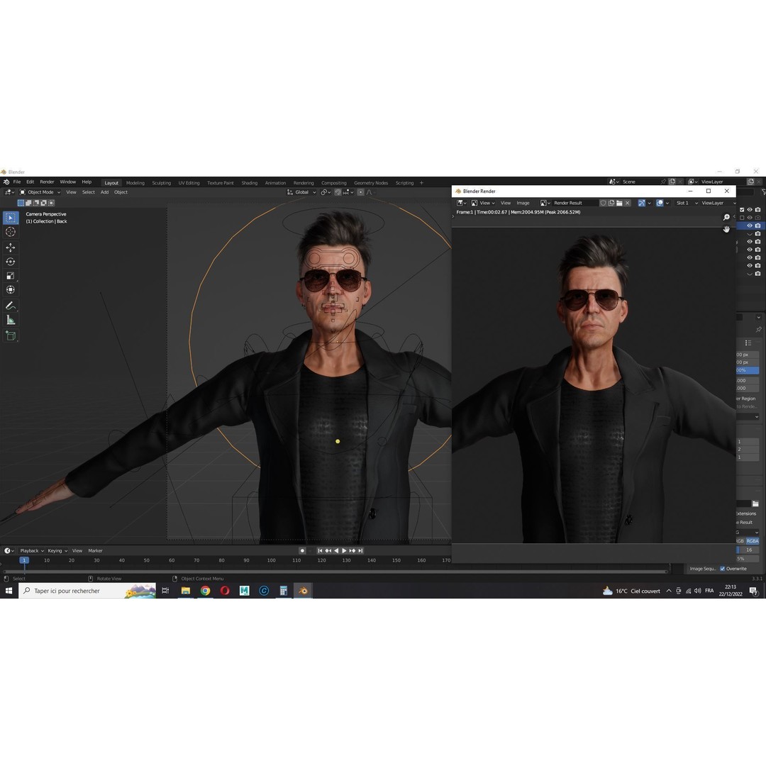 Realistic Secret Agent Man 3D Model – Low-Poly Rigged Character, FBX - View 21