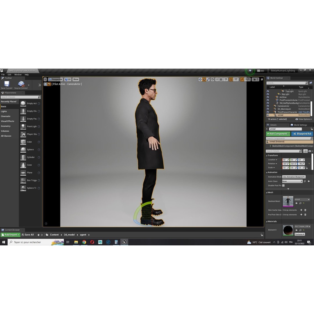 Realistic Secret Agent Man 3D Model – Low-Poly Rigged Character, FBX - View 28