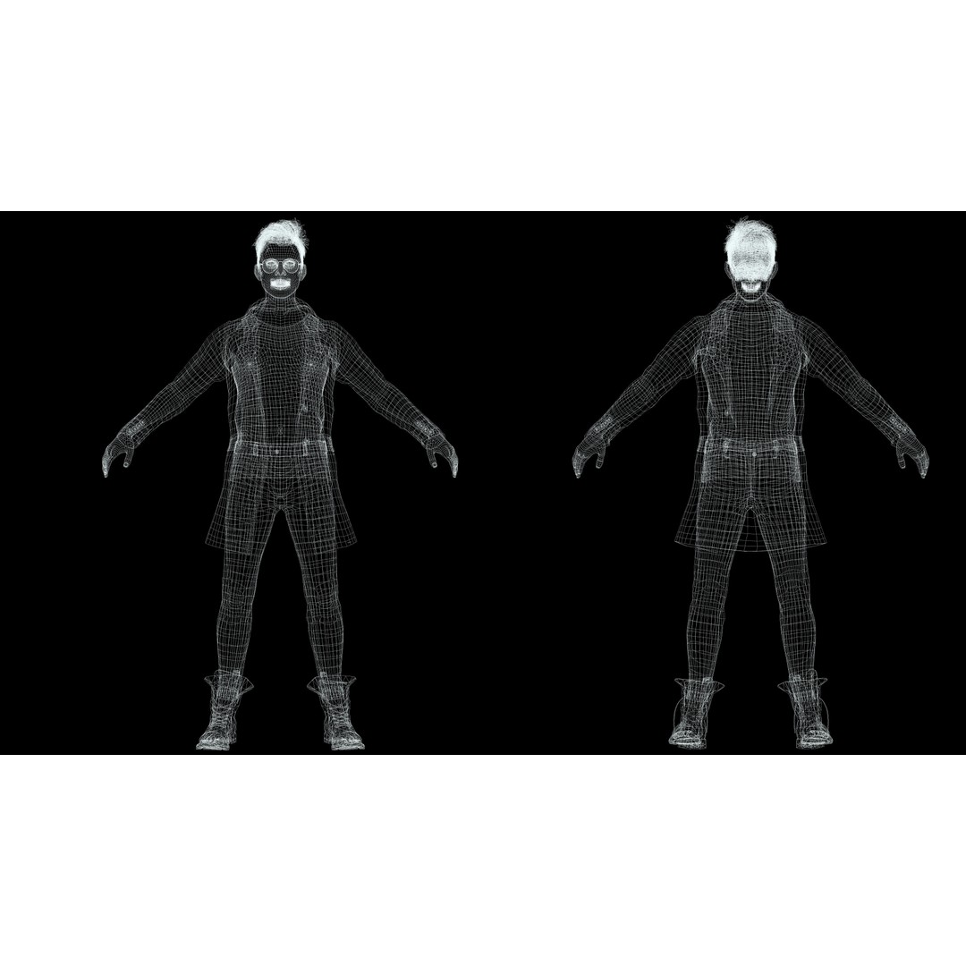 Realistic Secret Agent Man 3D Model – Low-Poly Rigged Character, FBX - View 5