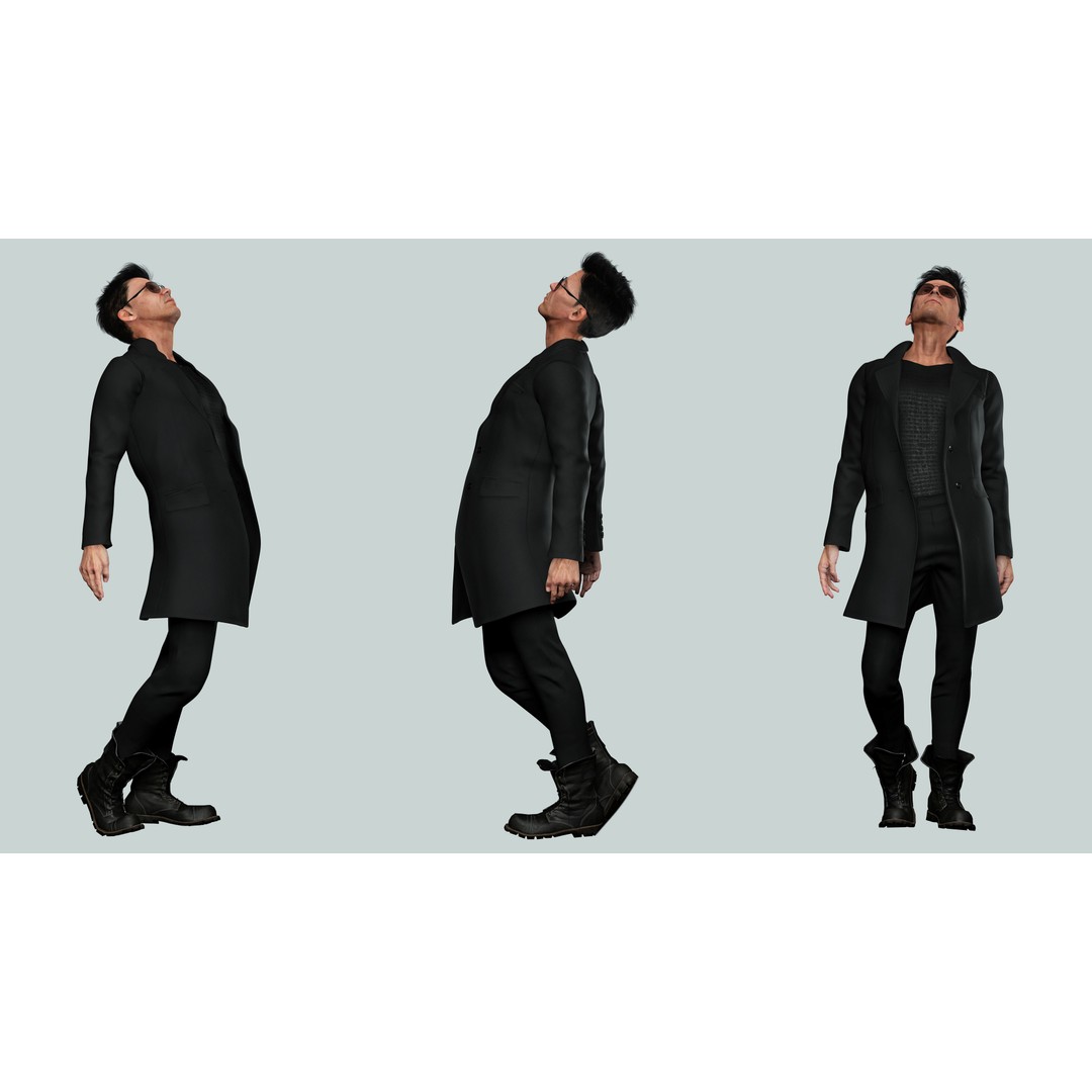 Realistic Secret Agent Man 3D Model – Low-Poly Rigged Character, FBX - View 6