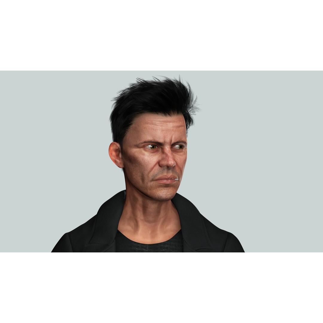 Realistic Secret Agent Man 3D Model – Low-Poly Rigged Character, FBX - View 9