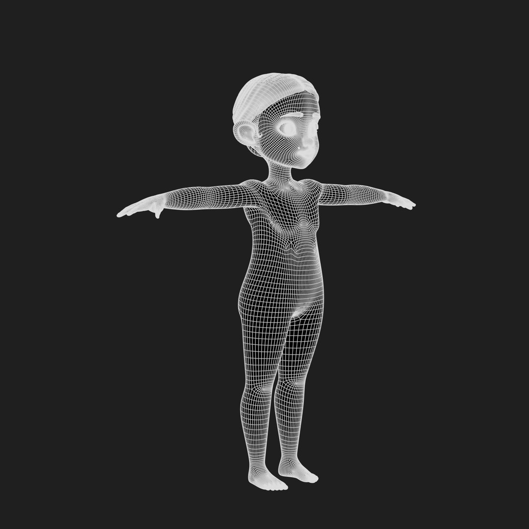 Montana Cartoon Girl Teen Character 3D Model – Stylized Game Asset, FBX, Blender