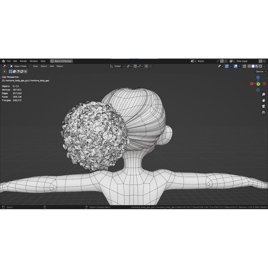 Montana Cartoon Girl Teen Character 3D Model – Stylized Game Asset, FBX, Blender - View 18