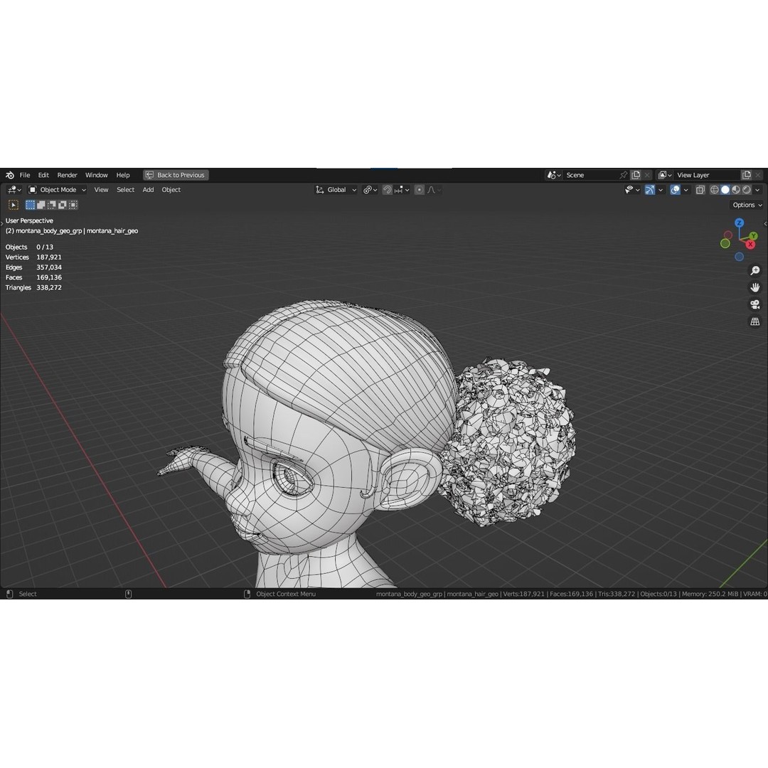 Montana Cartoon Girl Teen Character 3D Model – Stylized Game Asset, FBX, Blender - View 22