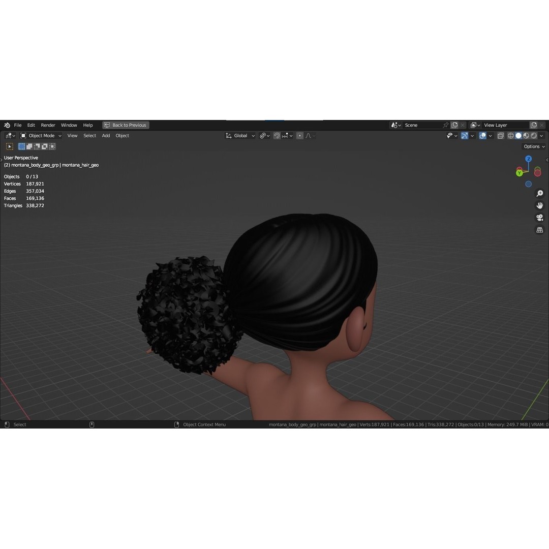 Montana Cartoon Girl Teen Character 3D Model – Stylized Game Asset, FBX, Blender - View 23