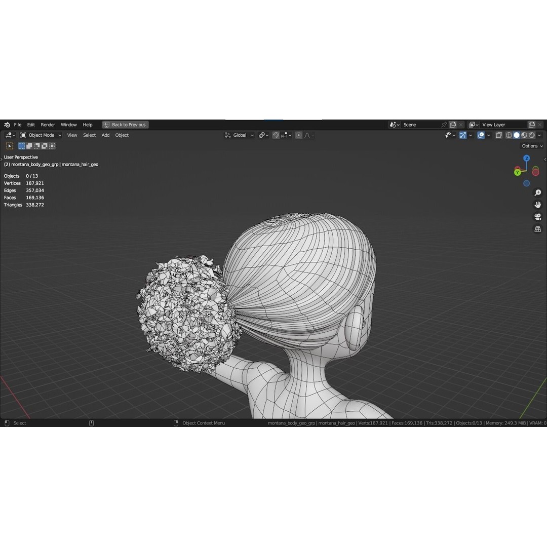 Montana Cartoon Girl Teen Character 3D Model – Stylized Game Asset, FBX, Blender - View 24