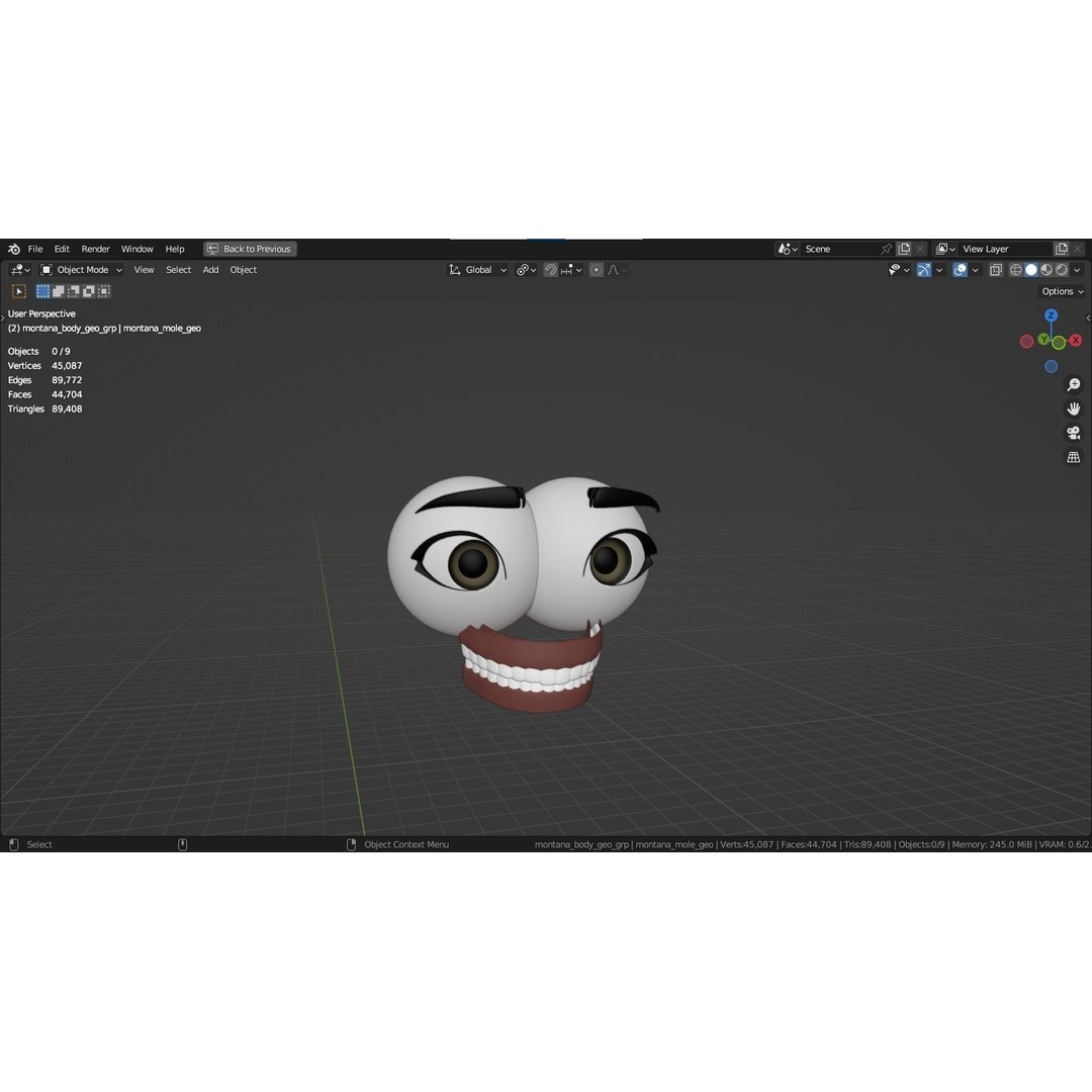 Montana Cartoon Girl Teen Character 3D Model – Stylized Game Asset, FBX, Blender - View 29