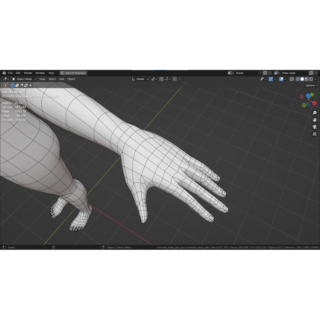 Montana Cartoon Girl Teen Character 3D Model – Stylized Game Asset, FBX, Blender - View 39