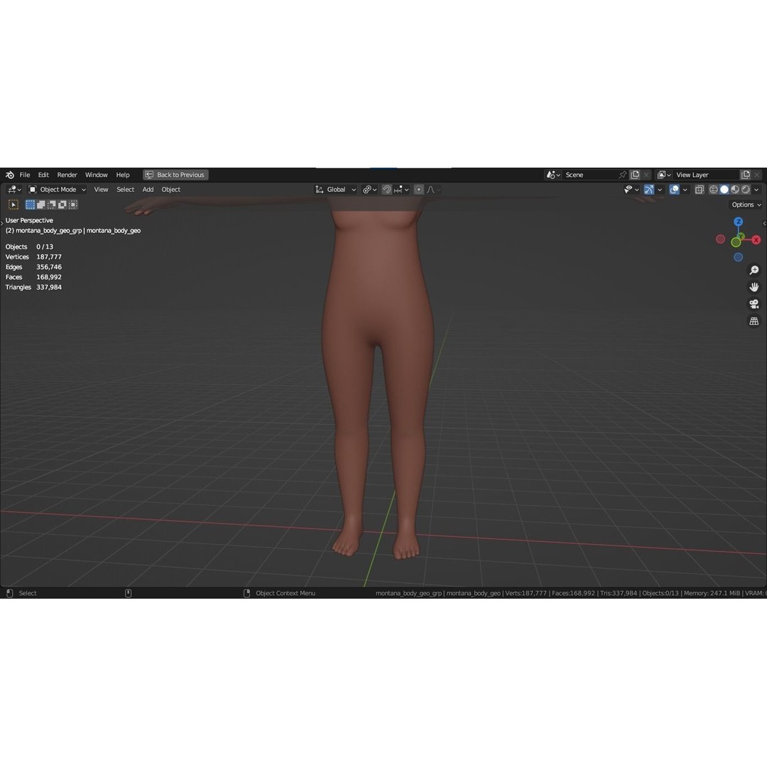 Montana Cartoon Girl Teen Character 3D Model – Stylized Game Asset, FBX, Blender - View 46