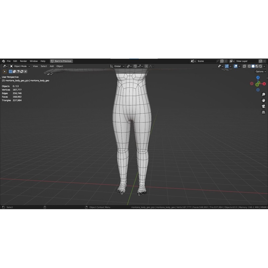 Montana Cartoon Girl Teen Character 3D Model – Stylized Game Asset, FBX, Blender - View 47