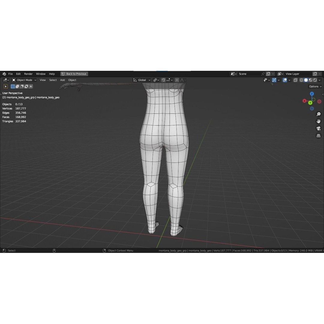 Montana Cartoon Girl Teen Character 3D Model – Stylized Game Asset, FBX, Blender - View 49