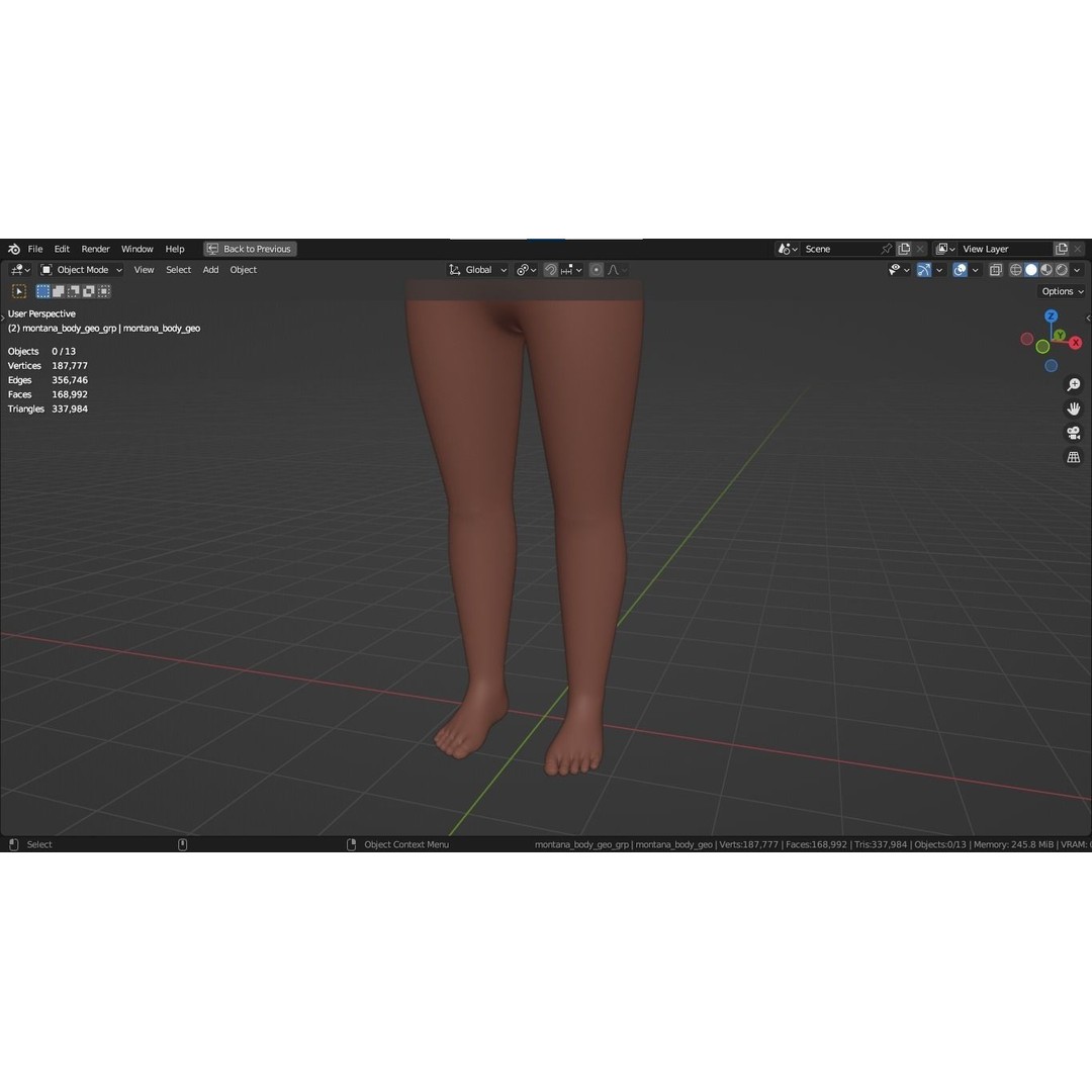 Montana Cartoon Girl Teen Character 3D Model – Stylized Game Asset, FBX, Blender - View 50