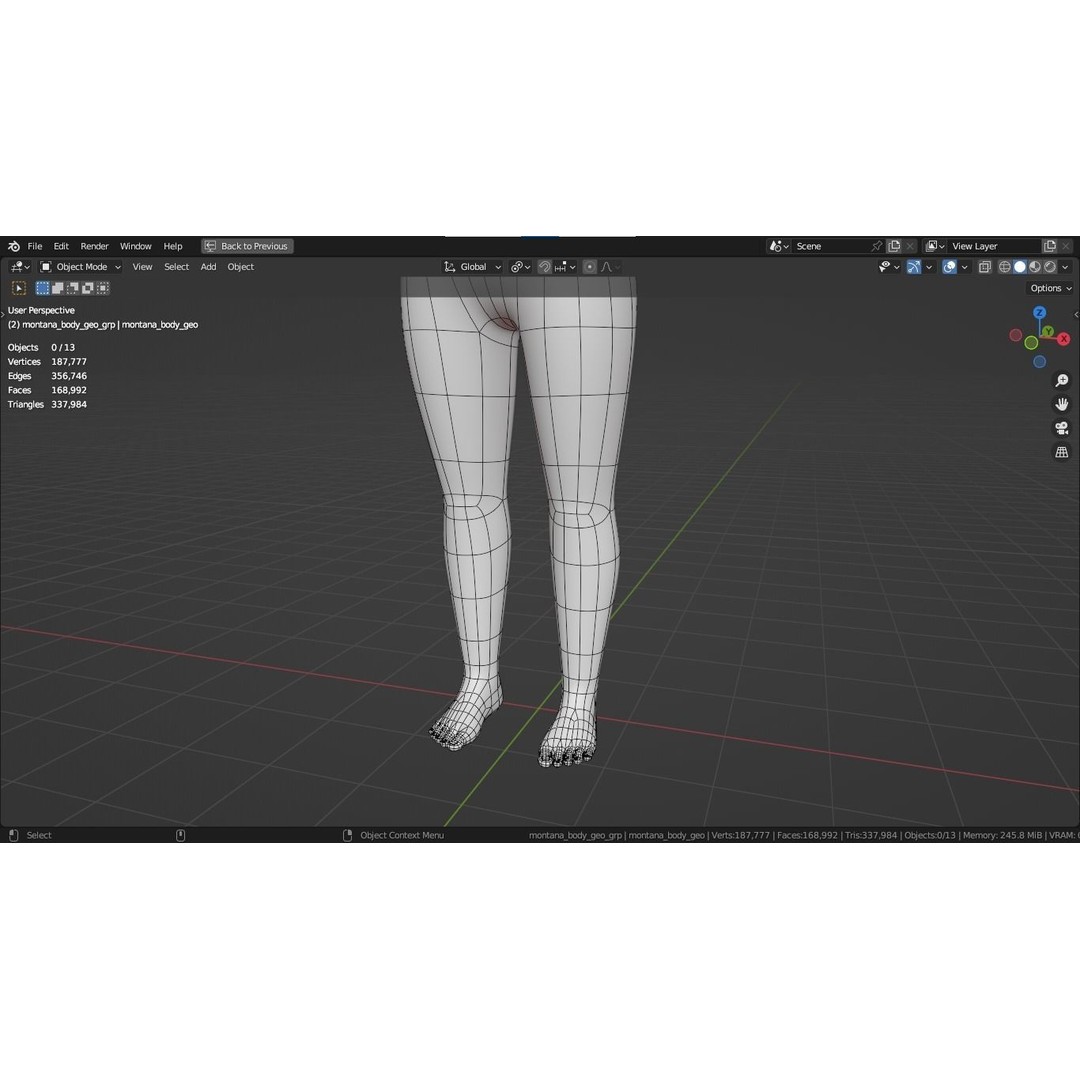 Montana Cartoon Girl Teen Character 3D Model – Stylized Game Asset, FBX, Blender - View 51