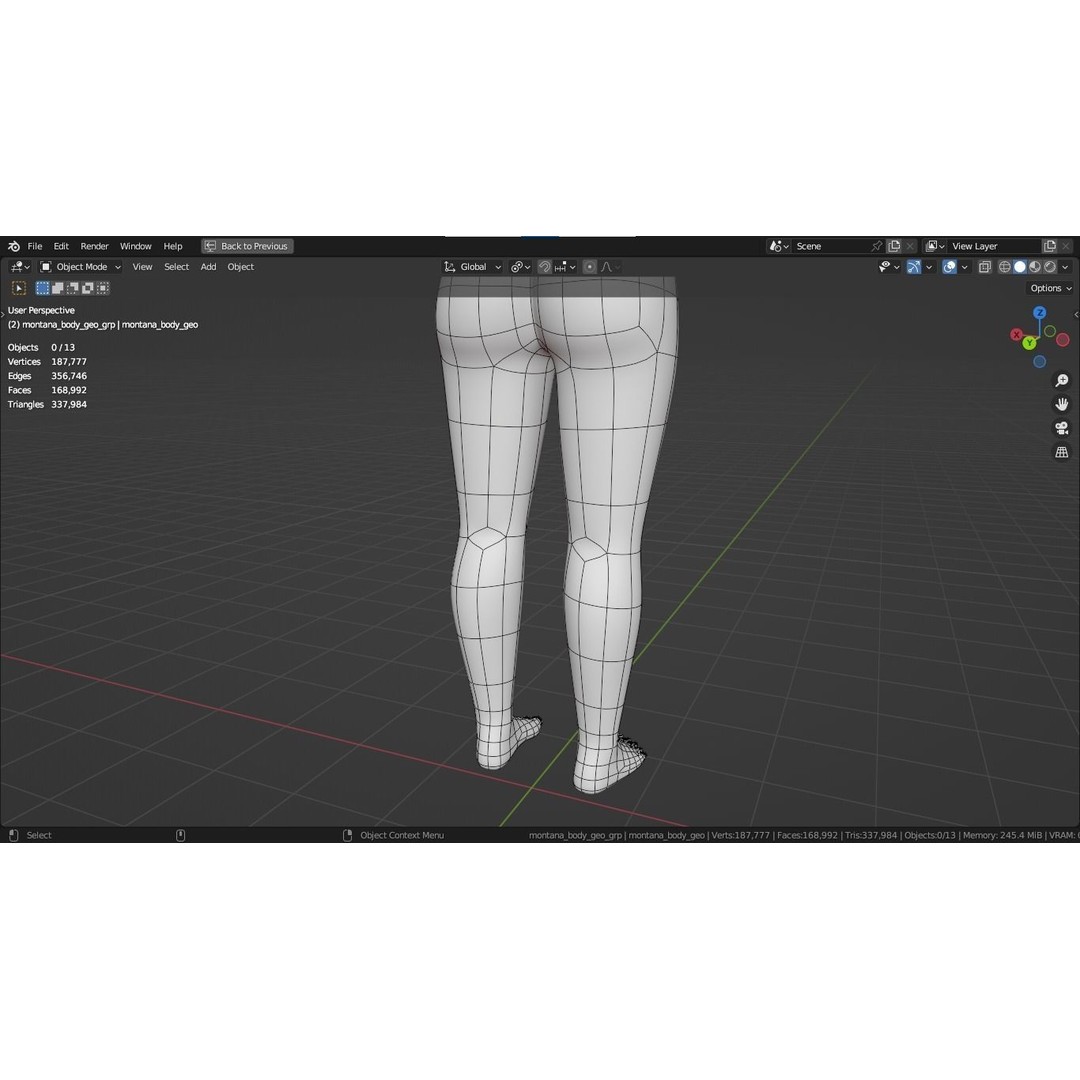 Montana Cartoon Girl Teen Character 3D Model – Stylized Game Asset, FBX, Blender - View 53