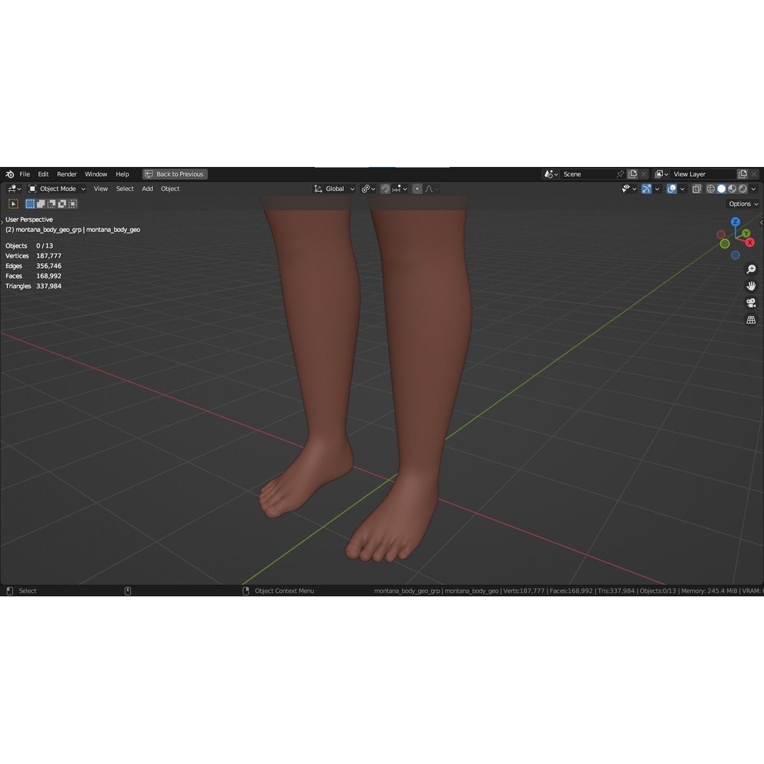 Montana Cartoon Girl Teen Character 3D Model – Stylized Game Asset, FBX, Blender - View 54