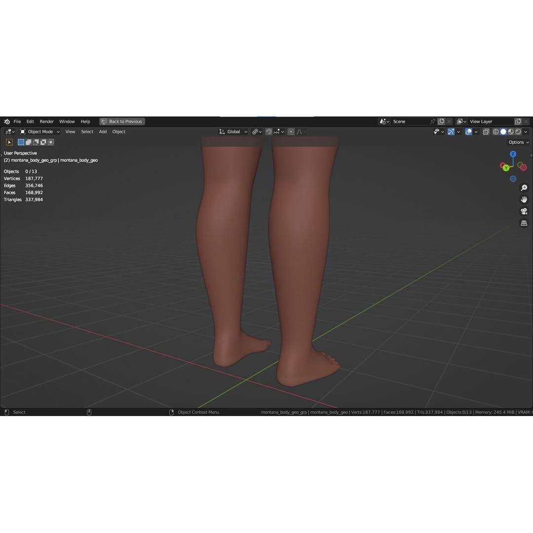 Montana Cartoon Girl Teen Character 3D Model – Stylized Game Asset, FBX, Blender - View 56