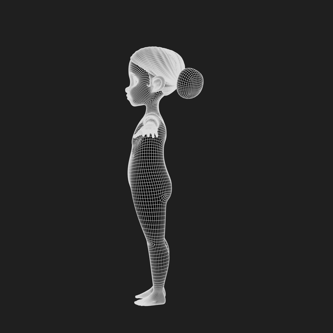 Montana Cartoon Girl Teen Character 3D Model – Stylized Game Asset, FBX, Blender - View 73