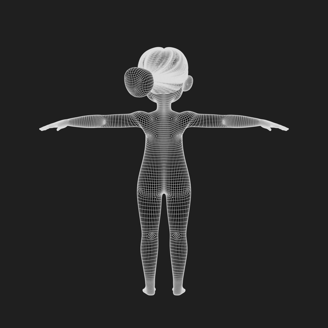 Montana Cartoon Girl Teen Character 3D Model – Stylized Game Asset, FBX, Blender - View 75