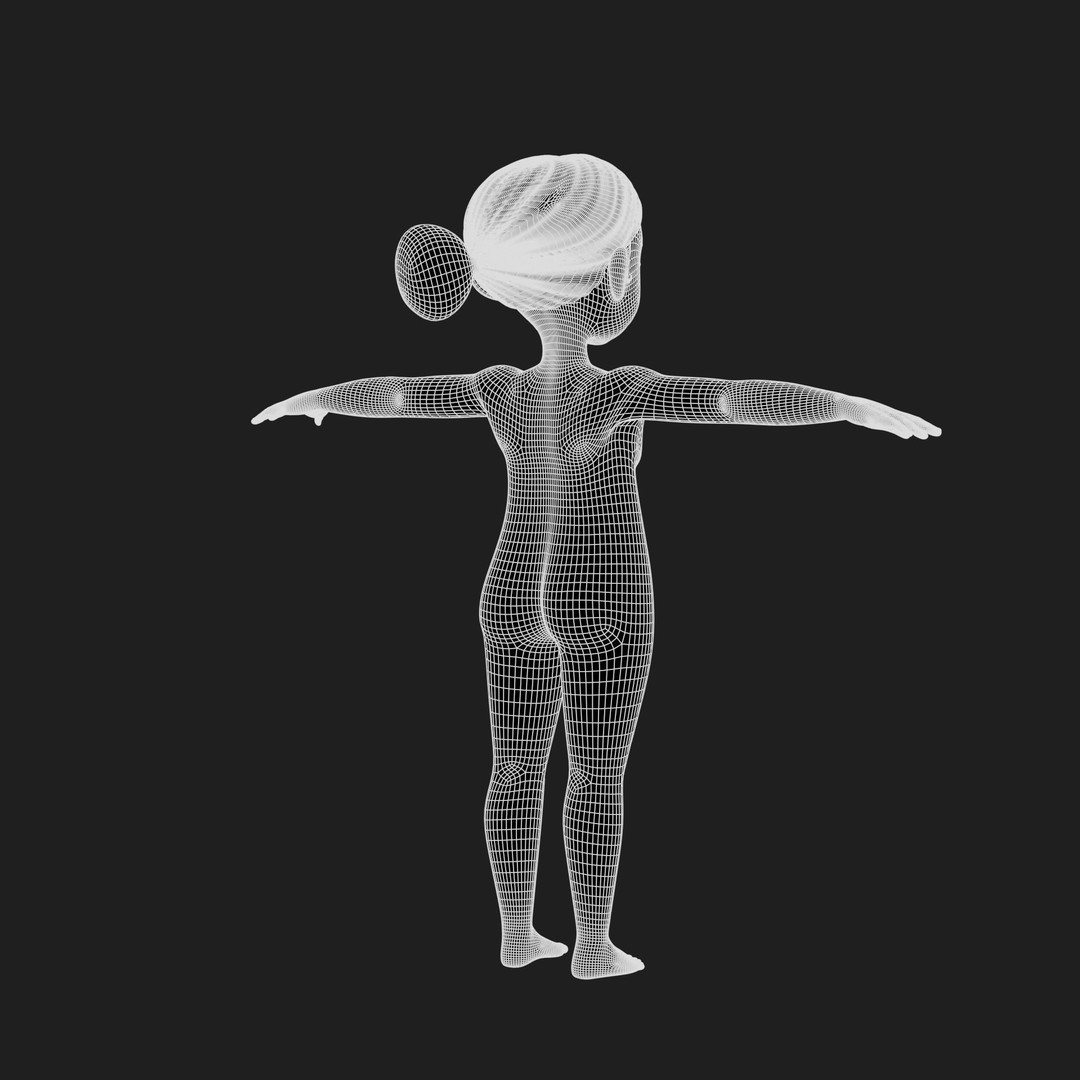 Montana Cartoon Girl Teen Character 3D Model – Stylized Game Asset, FBX, Blender - View 76