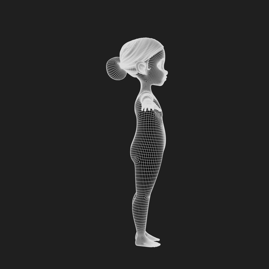 Montana Cartoon Girl Teen Character 3D Model – Stylized Game Asset, FBX, Blender - View 77