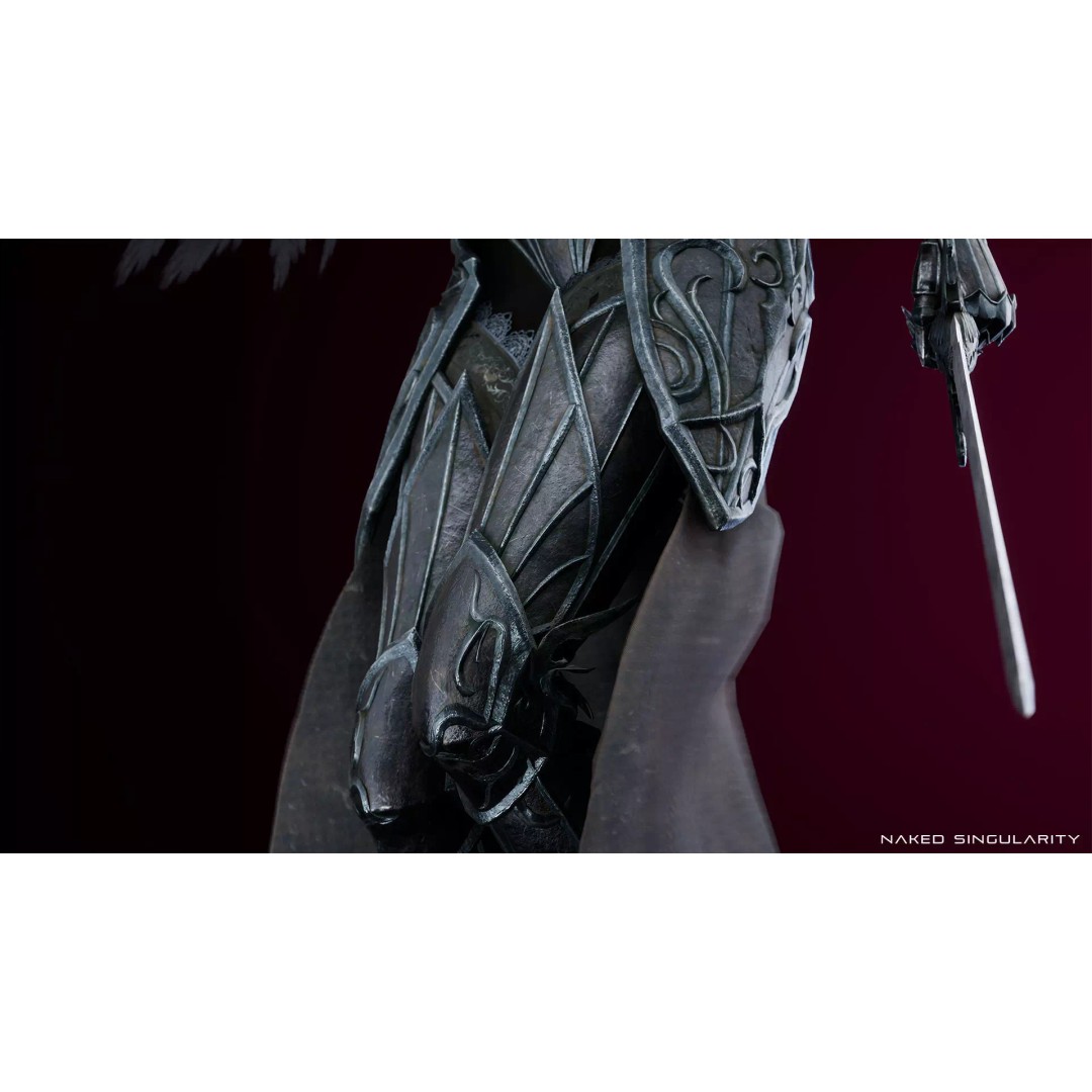 Archangel Valkyrie 3D Model – Game-Ready Low-Poly Character with Wings - View 12