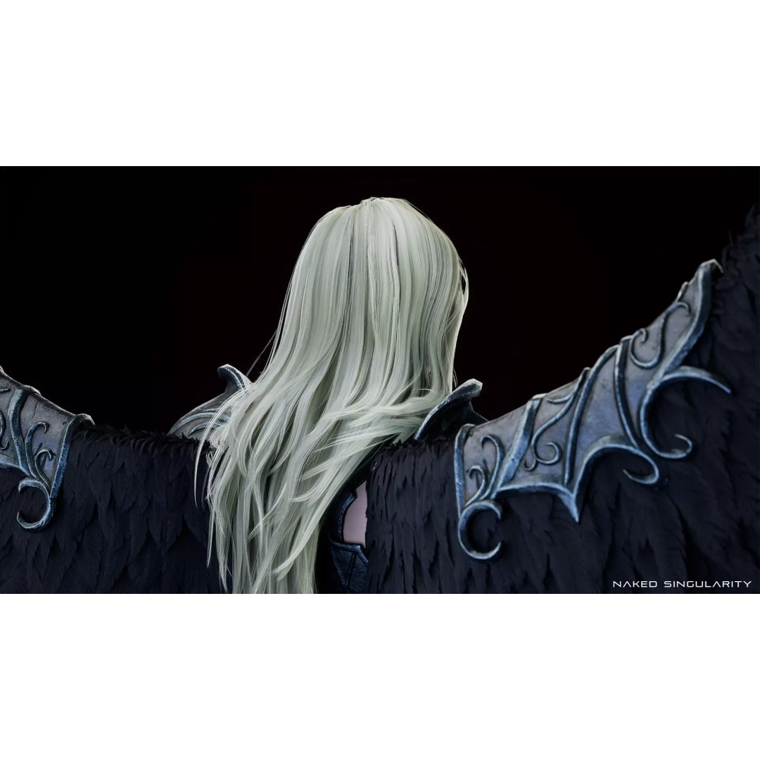 Archangel Valkyrie 3D Model – Game-Ready Low-Poly Character with Wings - View 16