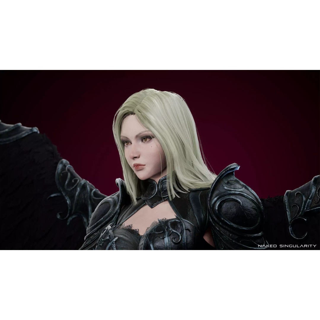 Archangel Valkyrie 3D Model – Game-Ready Low-Poly Character with Wings - View 8
