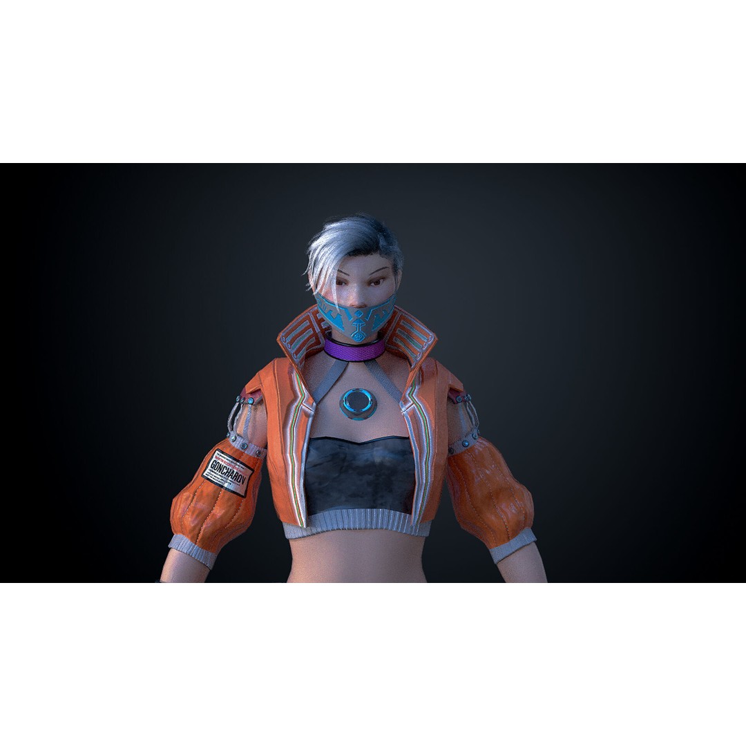 Cyberpunk Characters 3D Model – Rigged Sci-Fi Game Asset, FBX - View 12