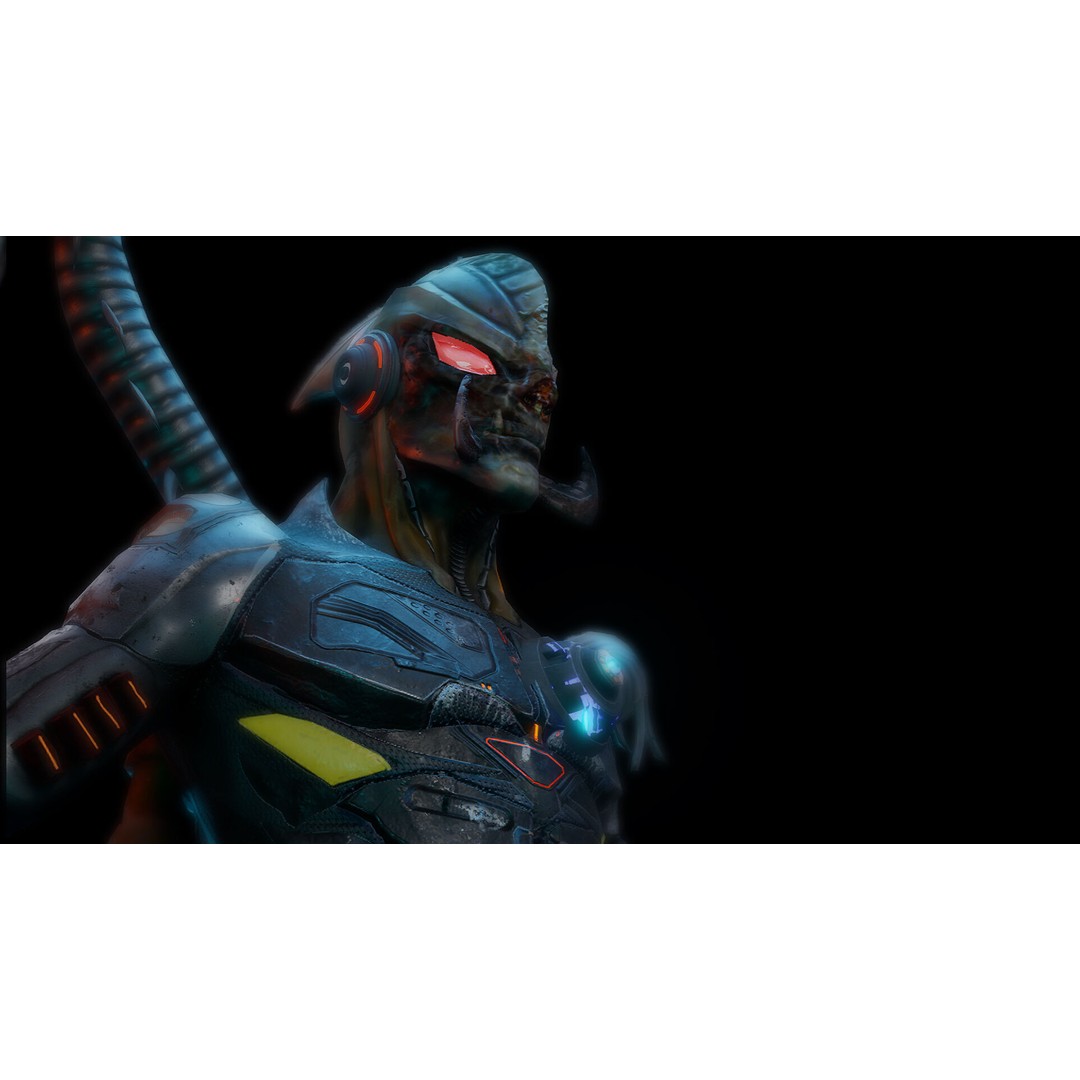 Cyberpunk Characters 3D Model – Rigged Sci-Fi Game Asset, FBX - View 6