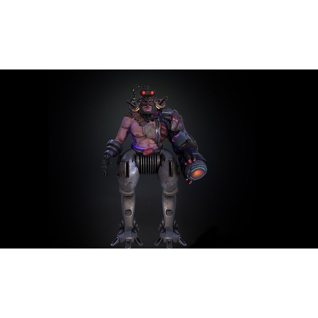 Cyberpunk Characters 3D Model – Rigged Sci-Fi Game Asset, FBX - View 7