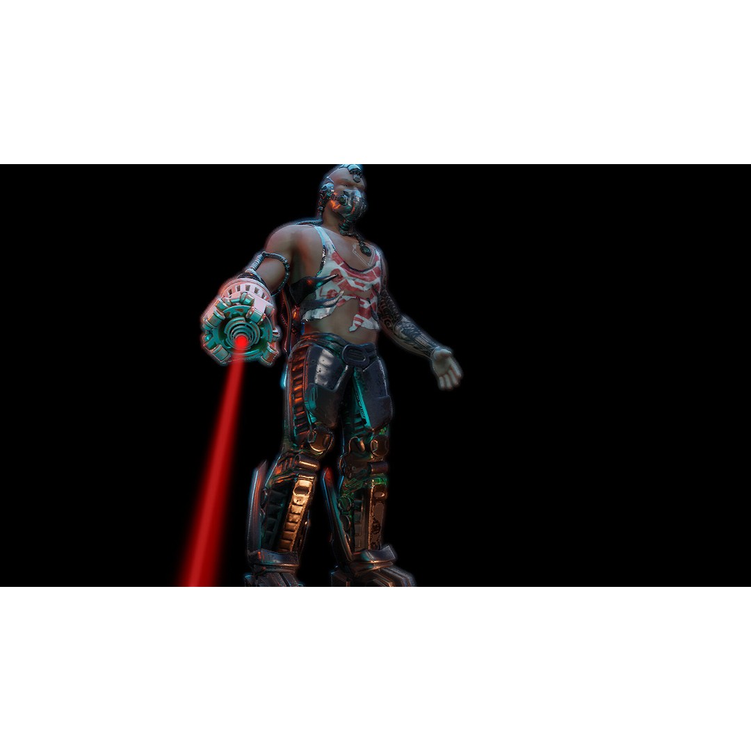Cyberpunk Characters 3D Model – Rigged Sci-Fi Game Asset, FBX - View 9