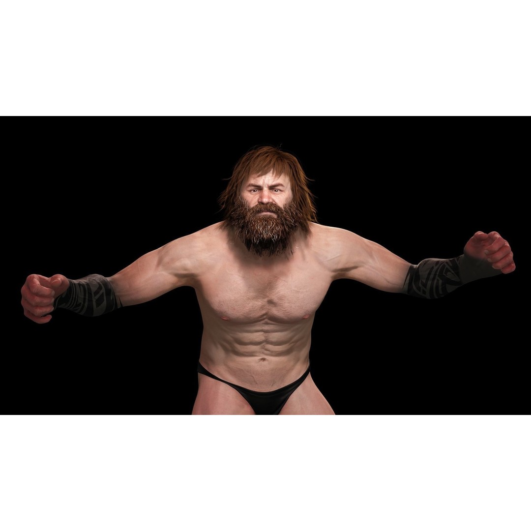 Viking Warrior 3D Model – Low Poly Rigged Character with PBR Textures - View 10
