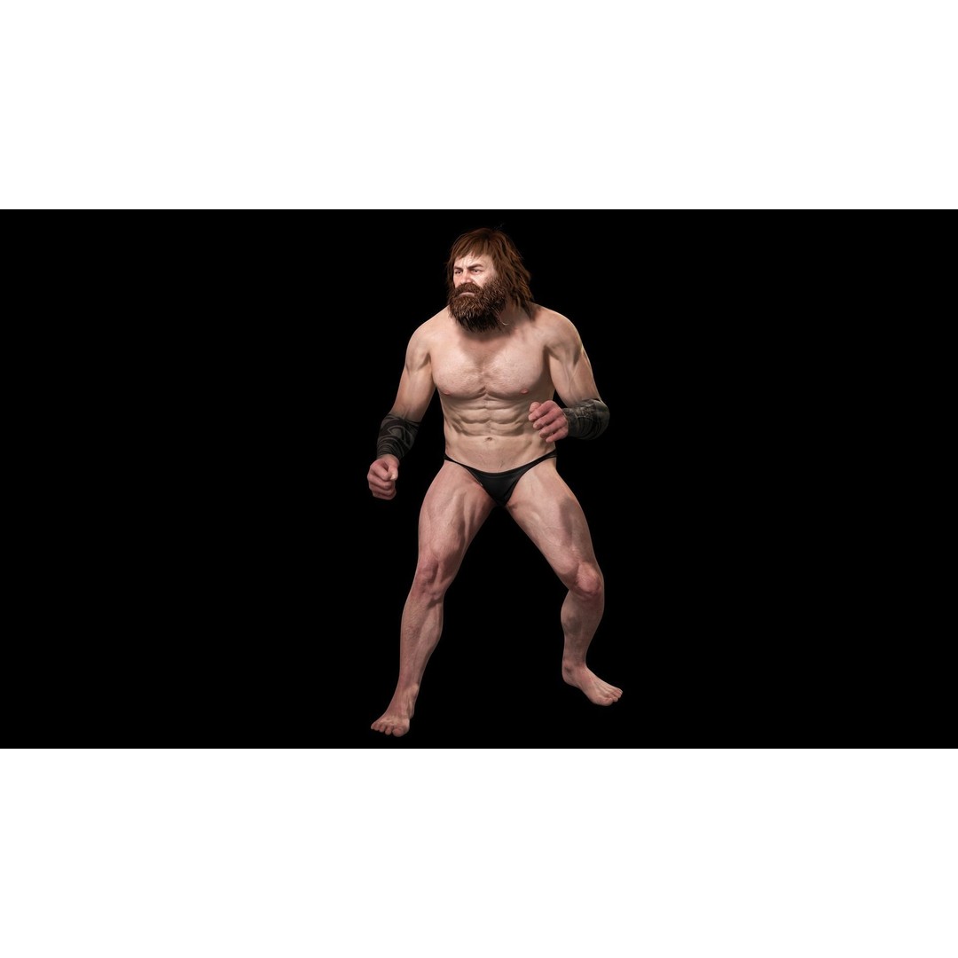 Viking Warrior 3D Model – Low Poly Rigged Character with PBR Textures - View 12