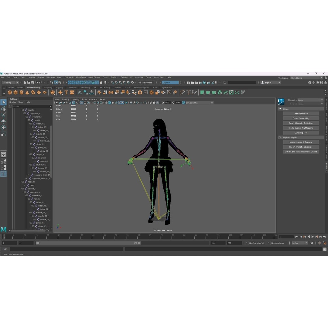 Party Girl Sophia 3D Model – Low Poly Rigged Character for Games - View 17