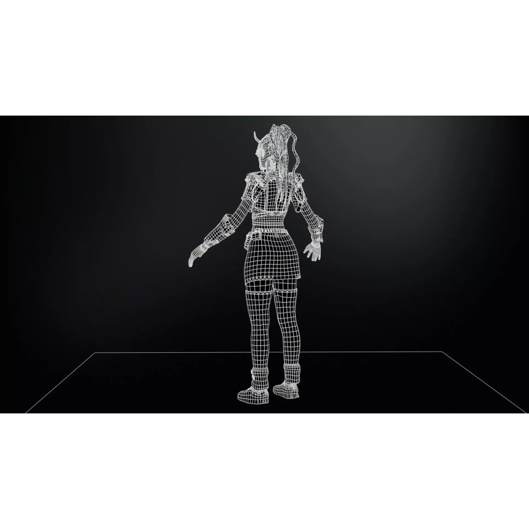CyberGirl 3D Model – Low Poly Sci-Fi Character with Animations - View 19