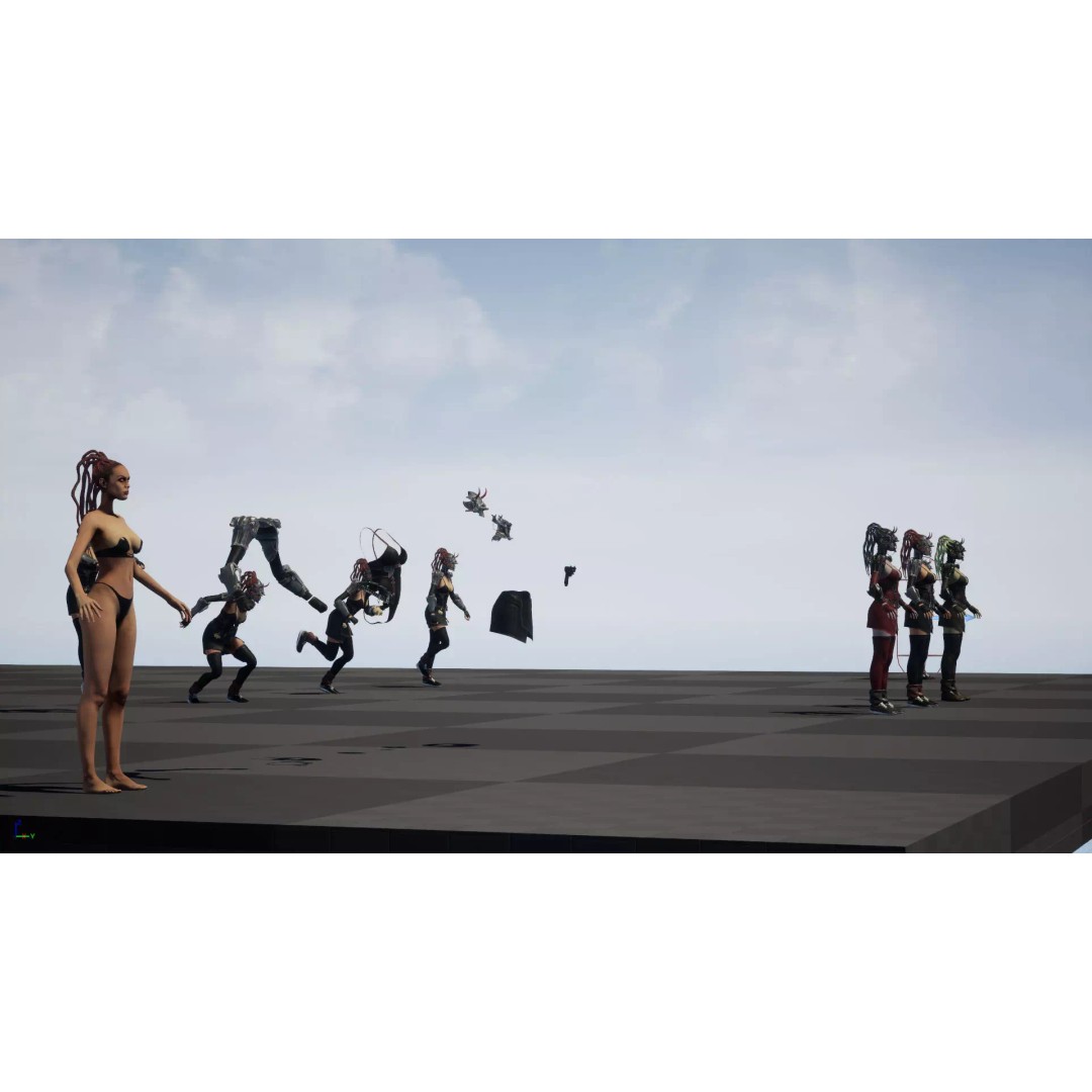 CyberGirl 3D Model – Low Poly Sci-Fi Character with Animations - View 26
