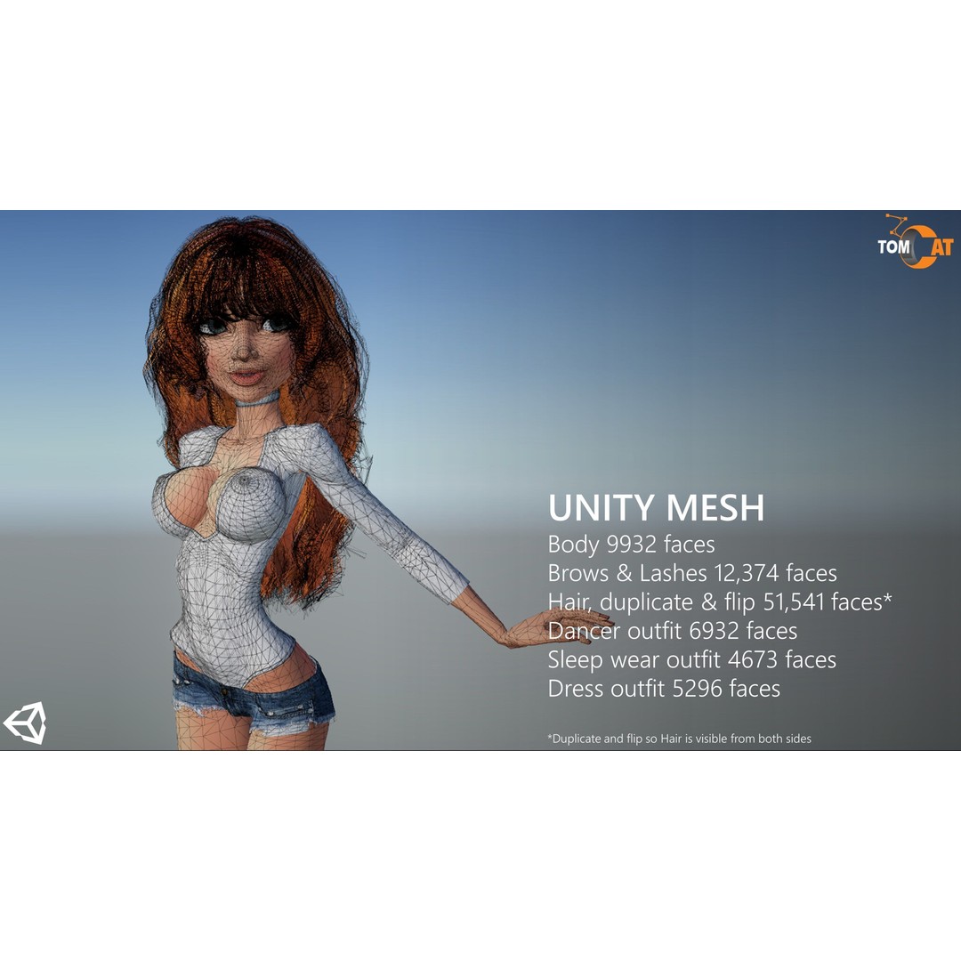 Imogen Rigged Female Dancer 3D Model – Low Poly Game Asset, Blender & Unity - View 15