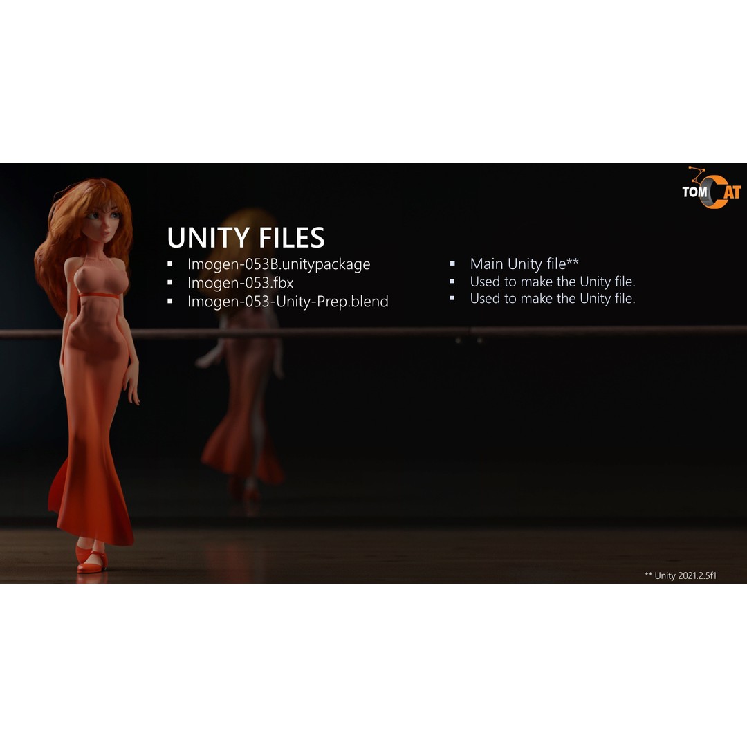 Imogen Rigged Female Dancer 3D Model – Low Poly Game Asset, Blender & Unity - View 17